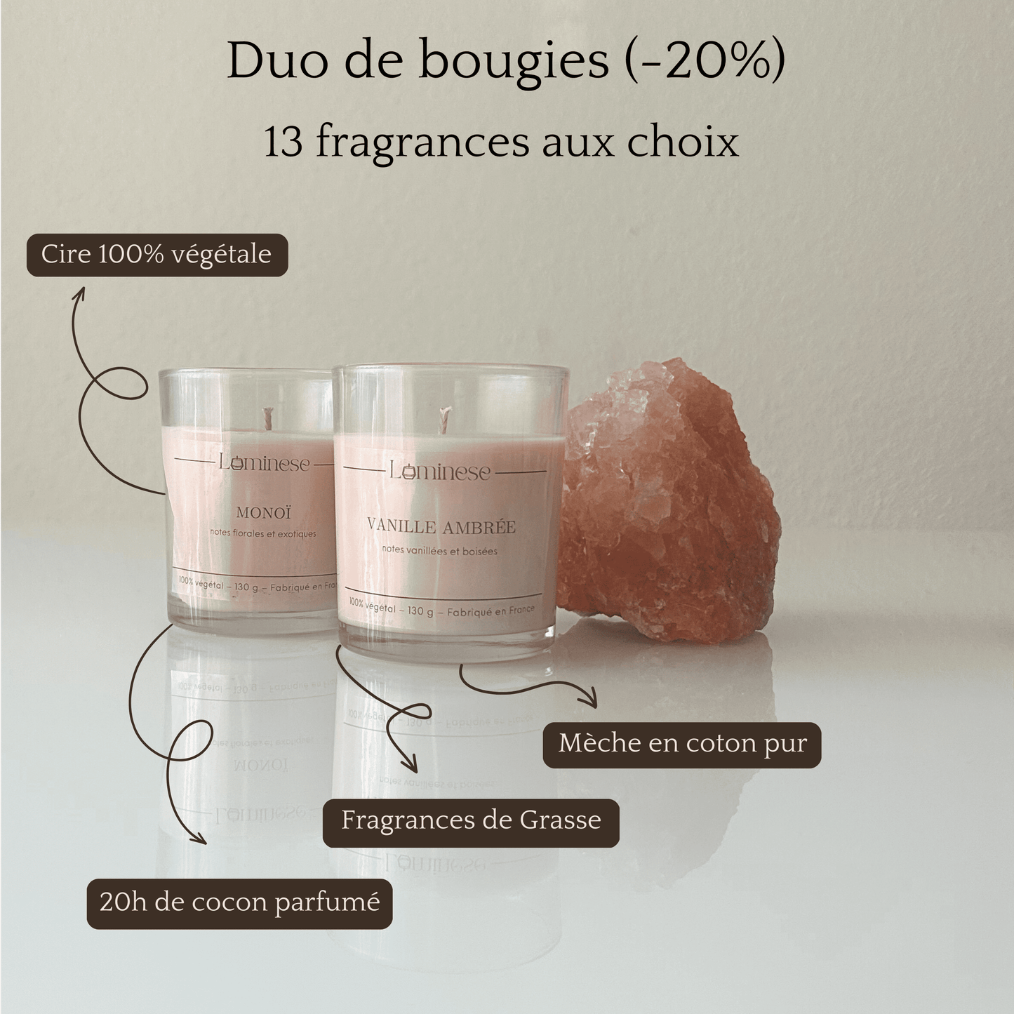 Duo et trio de bougies