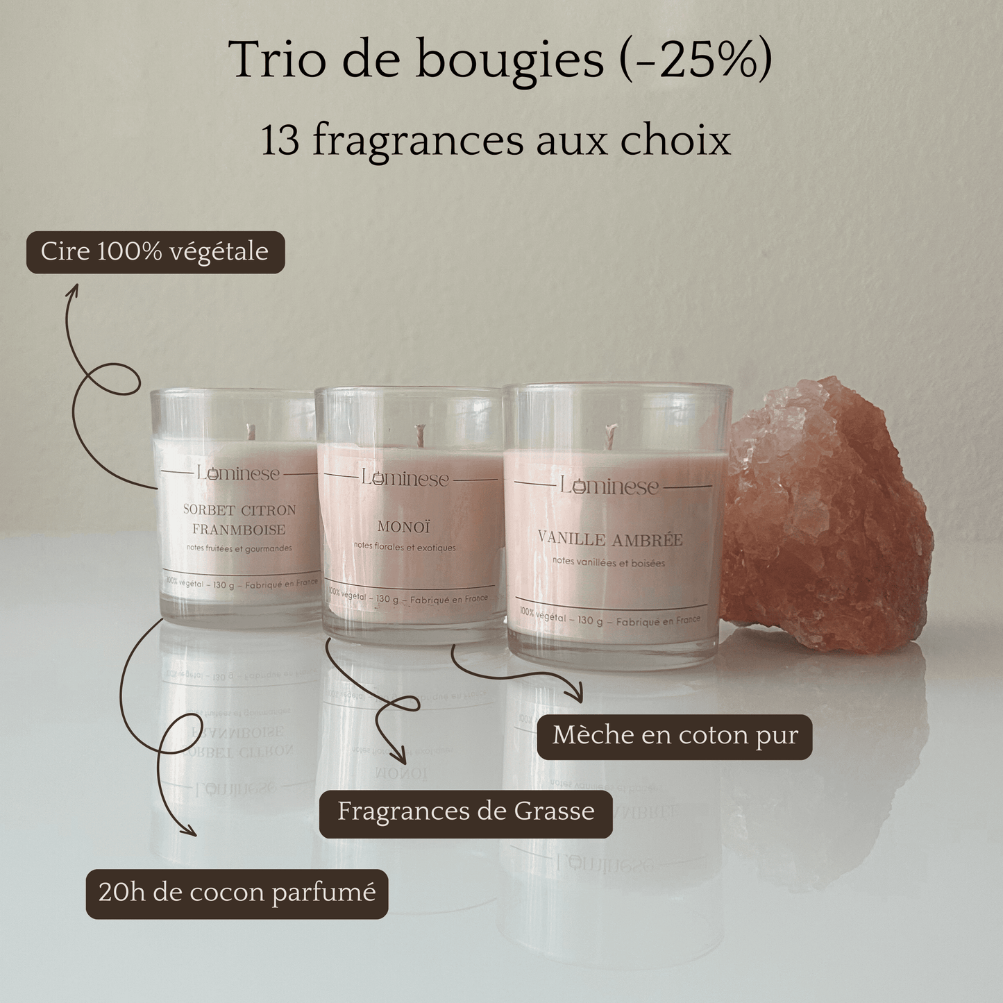 Duo et trio de bougies